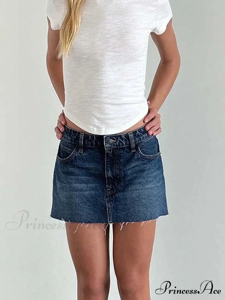 Unprocessed Border Gradient Denim Skirt - Image 9