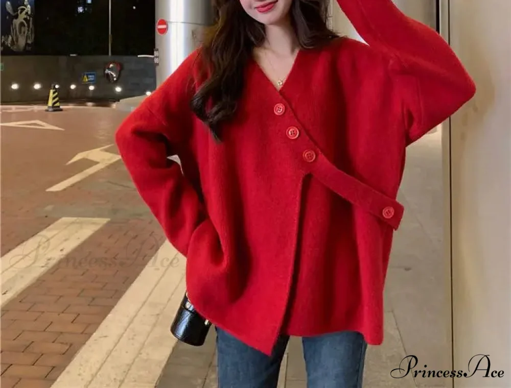 V-Neck Solid Simplicity Office Lady Autumn Knit Cardigan
V-Neck Stable Minimalist Professional Woman Fall Knit Cardigan - Image 4