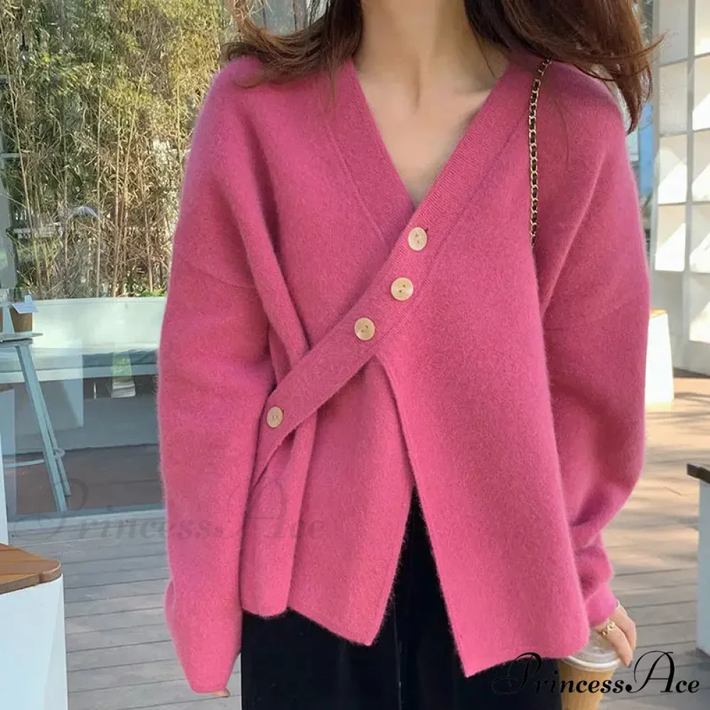 V-Neck Solid Simplicity Office Lady Autumn Knit Cardigan
V-Neck Stable Minimalist Professional Woman Fall Knit Cardigan - Image 6