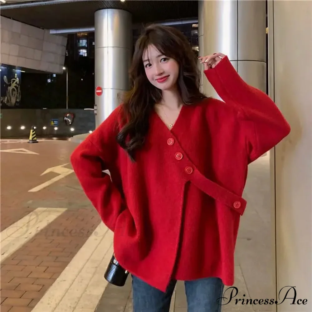 V-Neck Solid Simplicity Office Lady Autumn Knit Cardigan
V-Neck Stable Minimalist Professional Woman Fall Knit Cardigan - Image 9
