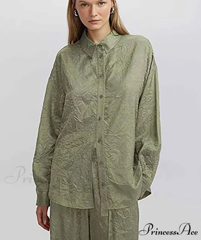 Verdant Folded Cinched Trousers Workplace Duo Set - Image 2