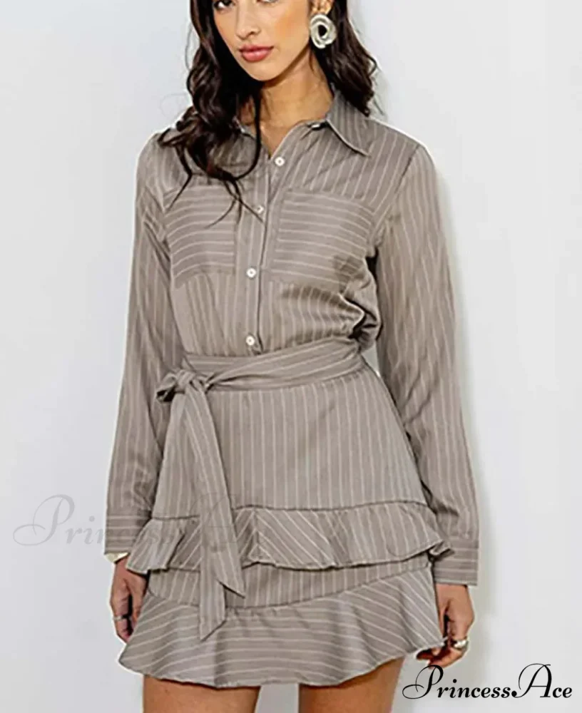 Verdant Pattern Collar Lace-Up Pants Workplace Two Piece Set - Image 2