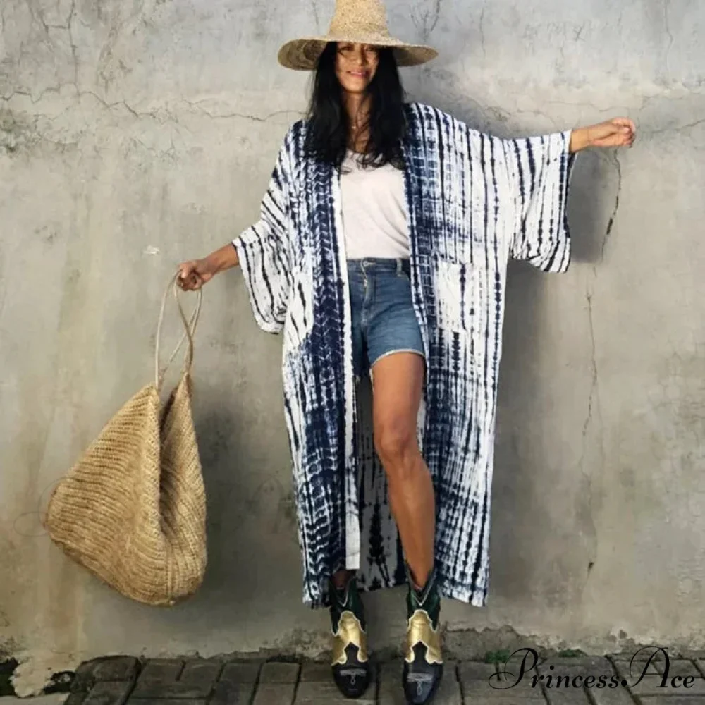 Verdant Patterned Satin Kimono Robe Bohemian Wrap - Image 5
