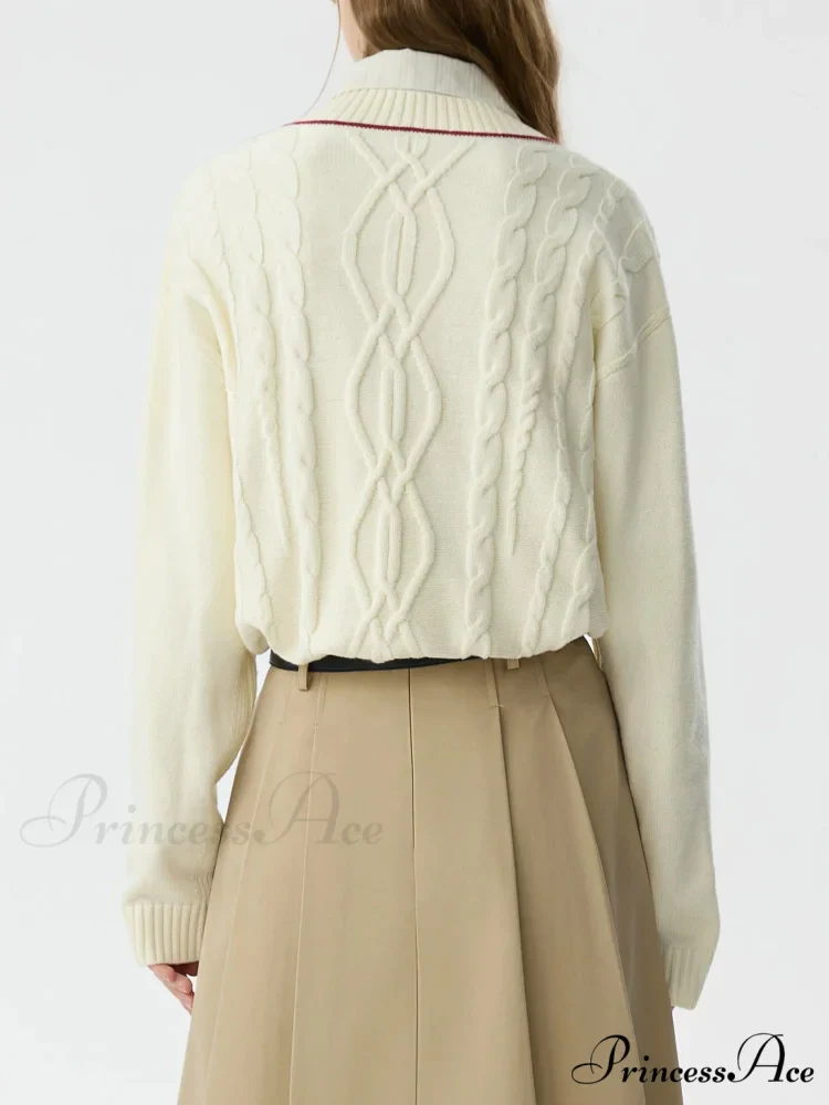 Vibrant Shade Coiled Blossom Pullover Sweater - Image 4