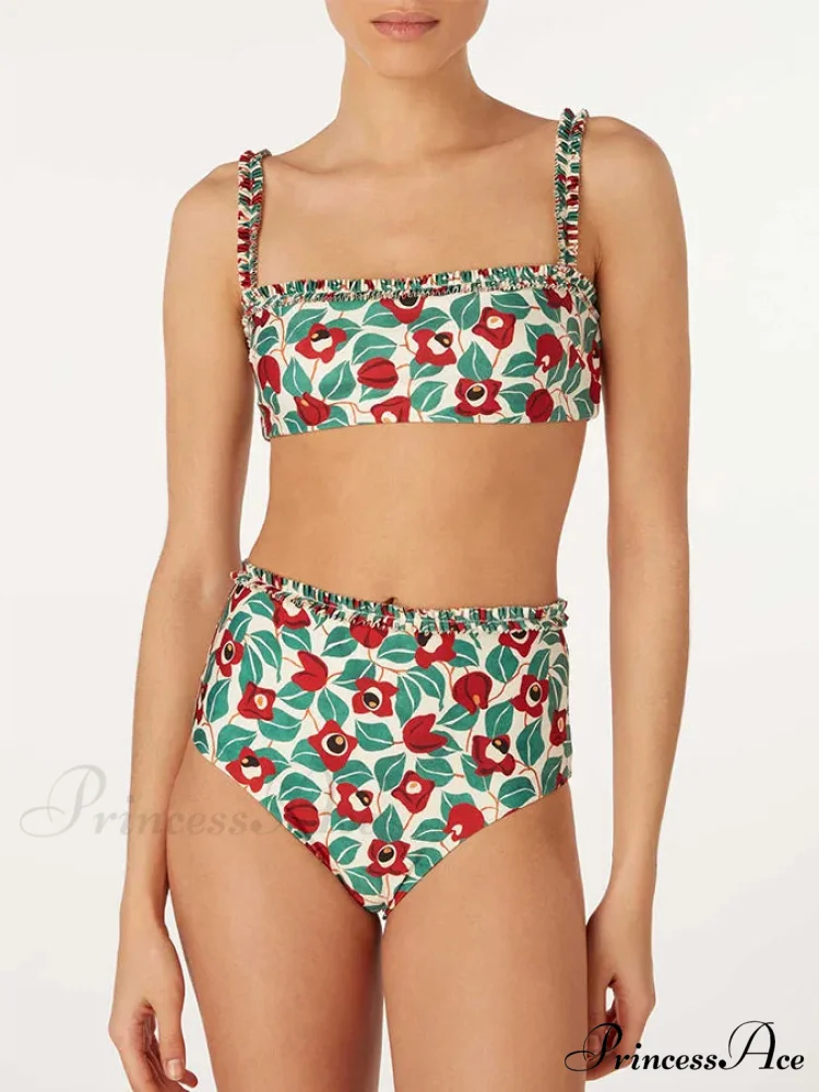 Vibrant Strappy Multicolored Swimsuit One Piece - Image 2