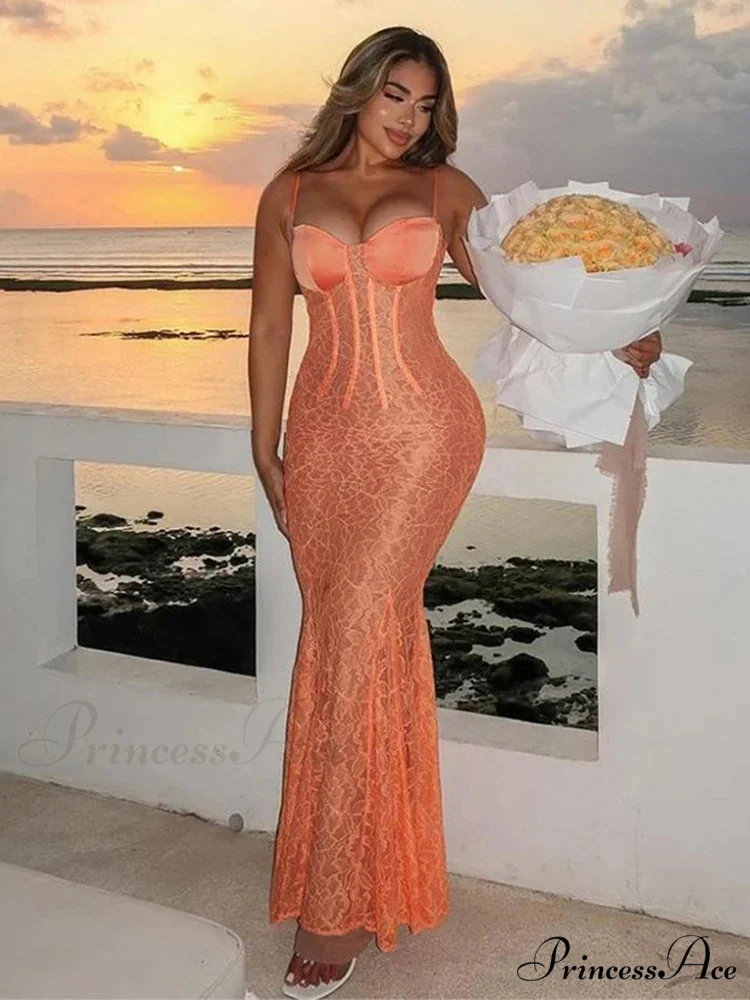 View Lace Maxi Holiday Dress - Image 4