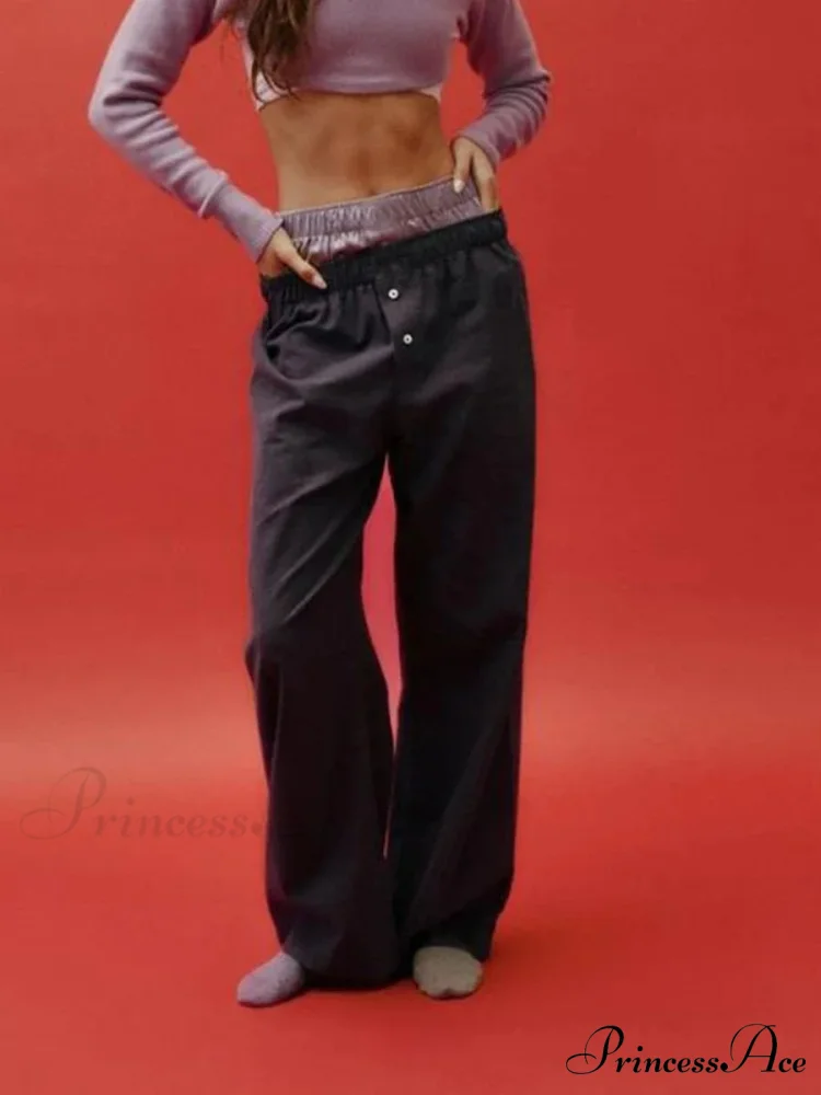 Vintage Banded Buttoned High Rise Straight Trouser - Image 5