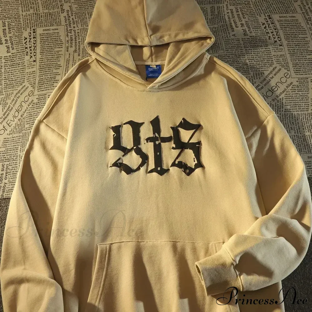 Vintage Big Size Gothic Print Hoodie - Image 4
