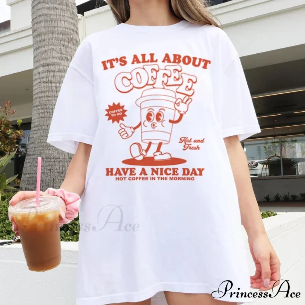 Vintage Cartoon Coffee T-shirt - Image 2