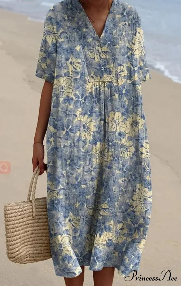 Vintage Circular Pattern Bohemian Flower Dress - Image 14