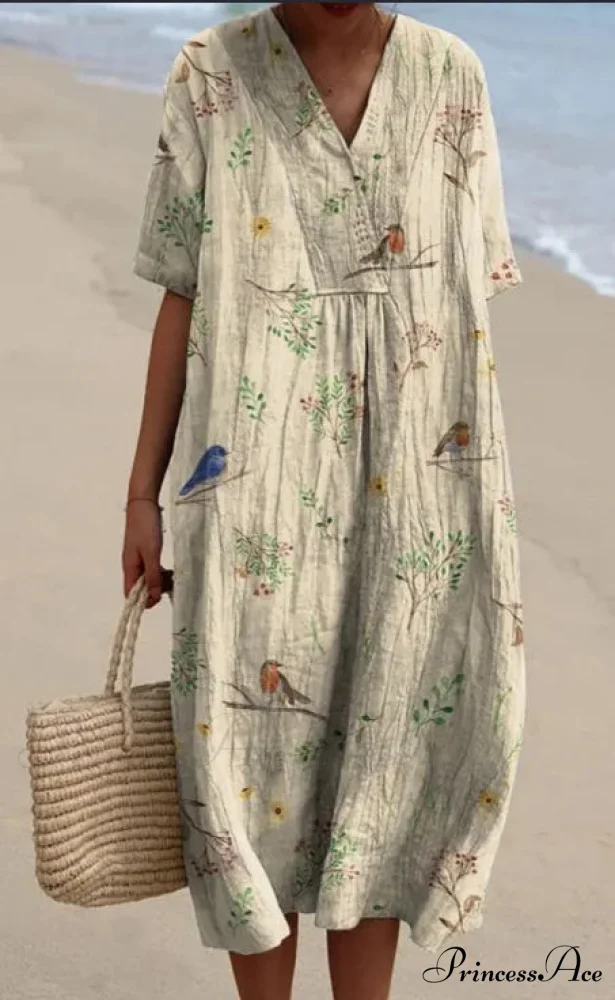 Vintage Circular Pattern Bohemian Flower Dress - Image 7