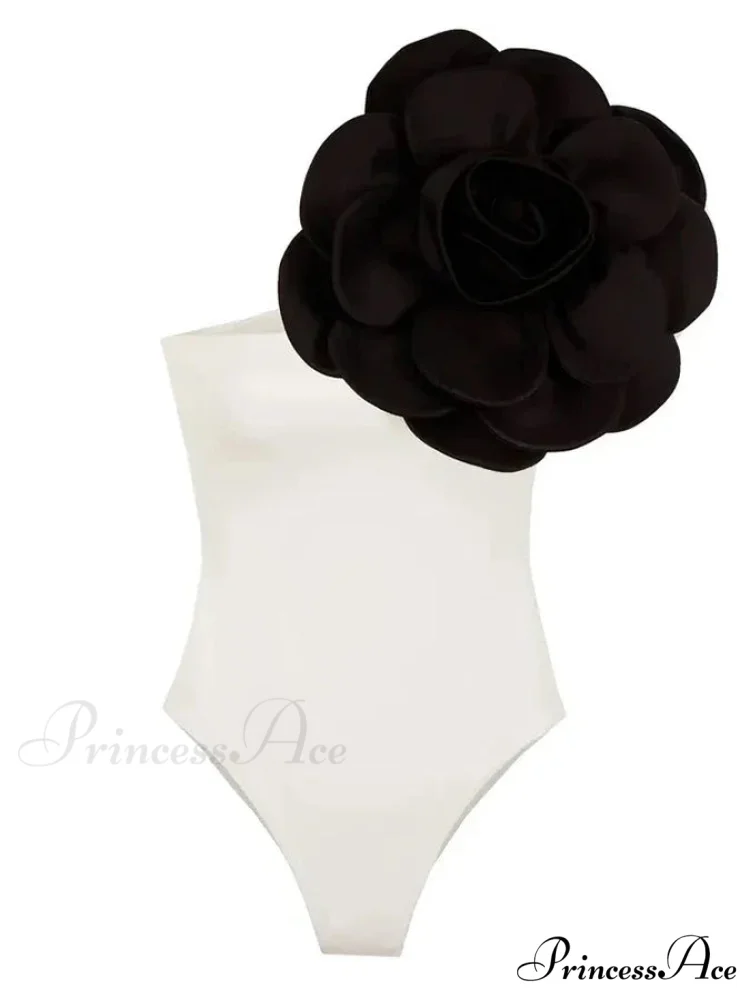 Vintage Ebony Camellia Swimsuit One Piece - Image 4
