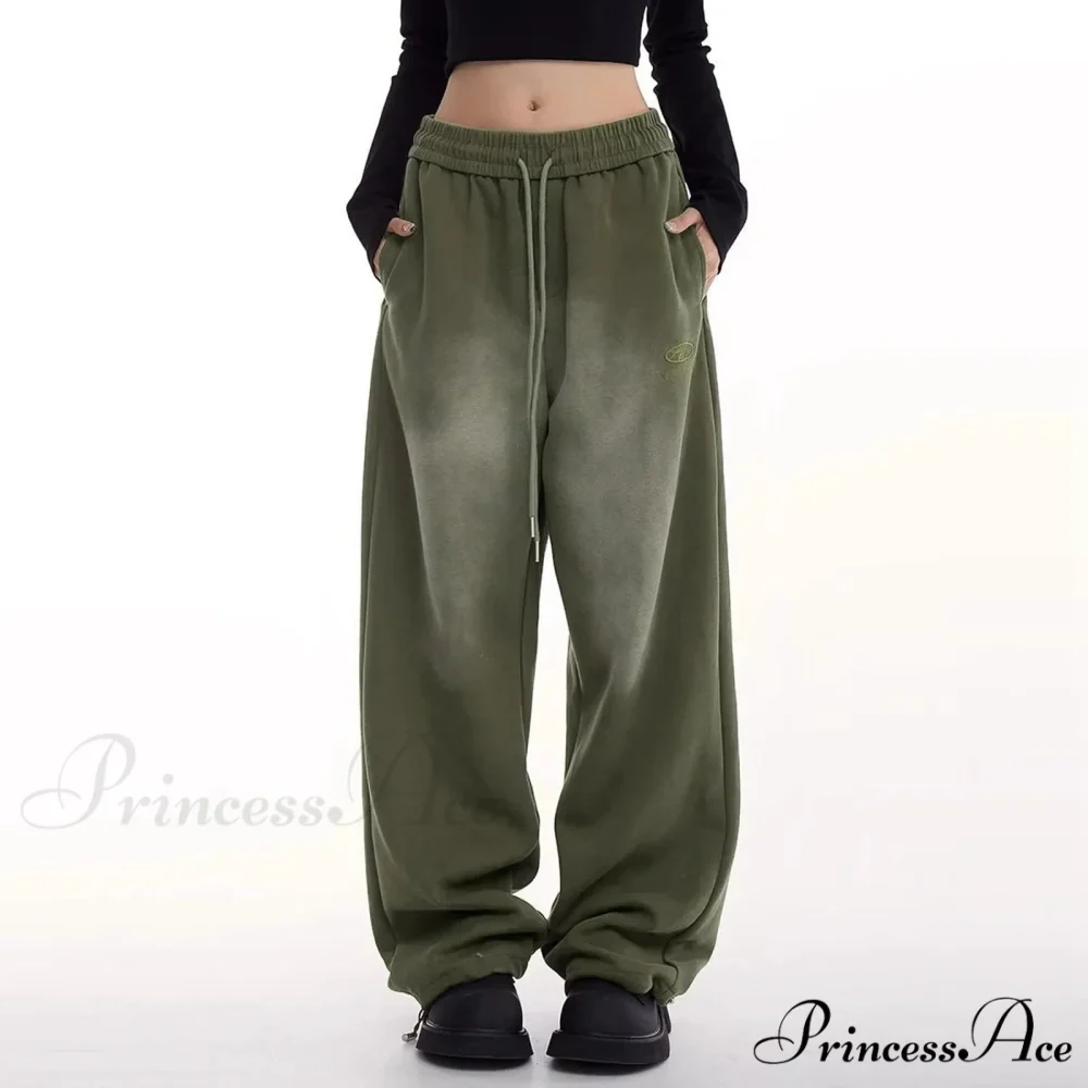 Vintage Emerald Ombre Wide Leg Trousers - Image 3