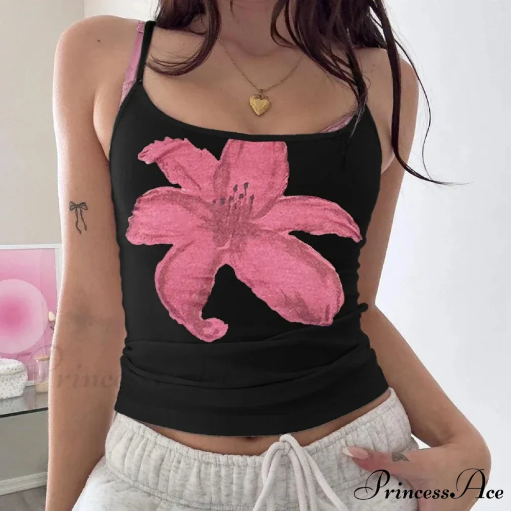 Vintage Floral Spaghetti Strap Open Back Bohemian Beach Style Crop Top - Image 2