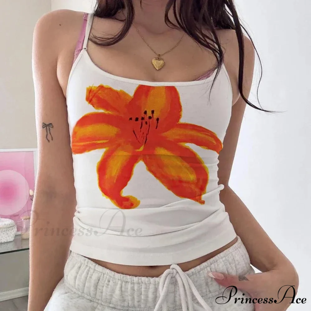 Vintage Floral Spaghetti Strap Open Back Bohemian Beach Style Crop Top - Image 5