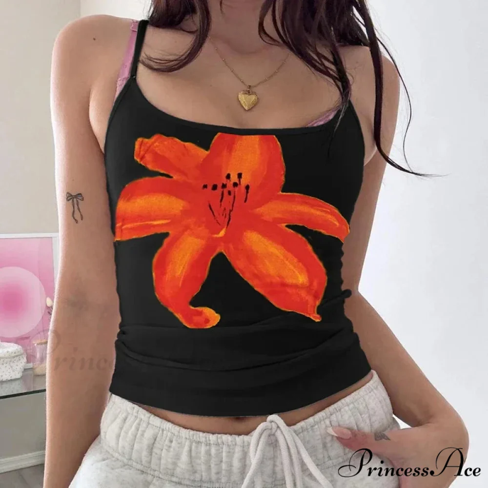 Vintage Floral Spaghetti Strap Open Back Bohemian Beach Style Crop Top - Image 7