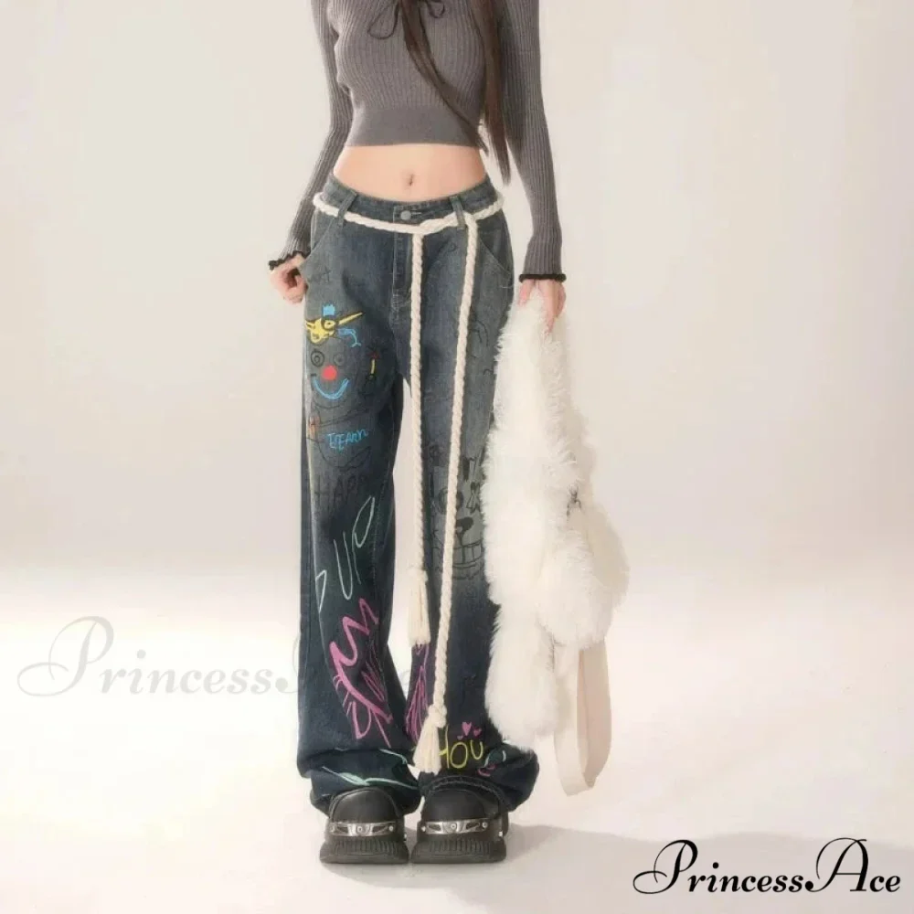 Vintage High Waist Jeans Trousers - Image 2