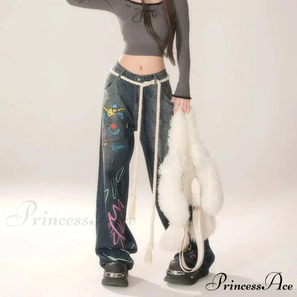 Vintage High Waist Jeans Trousers - Image 3