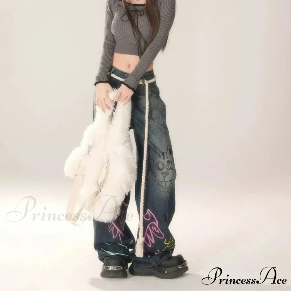 Vintage High Waist Jeans Trousers - Image 4