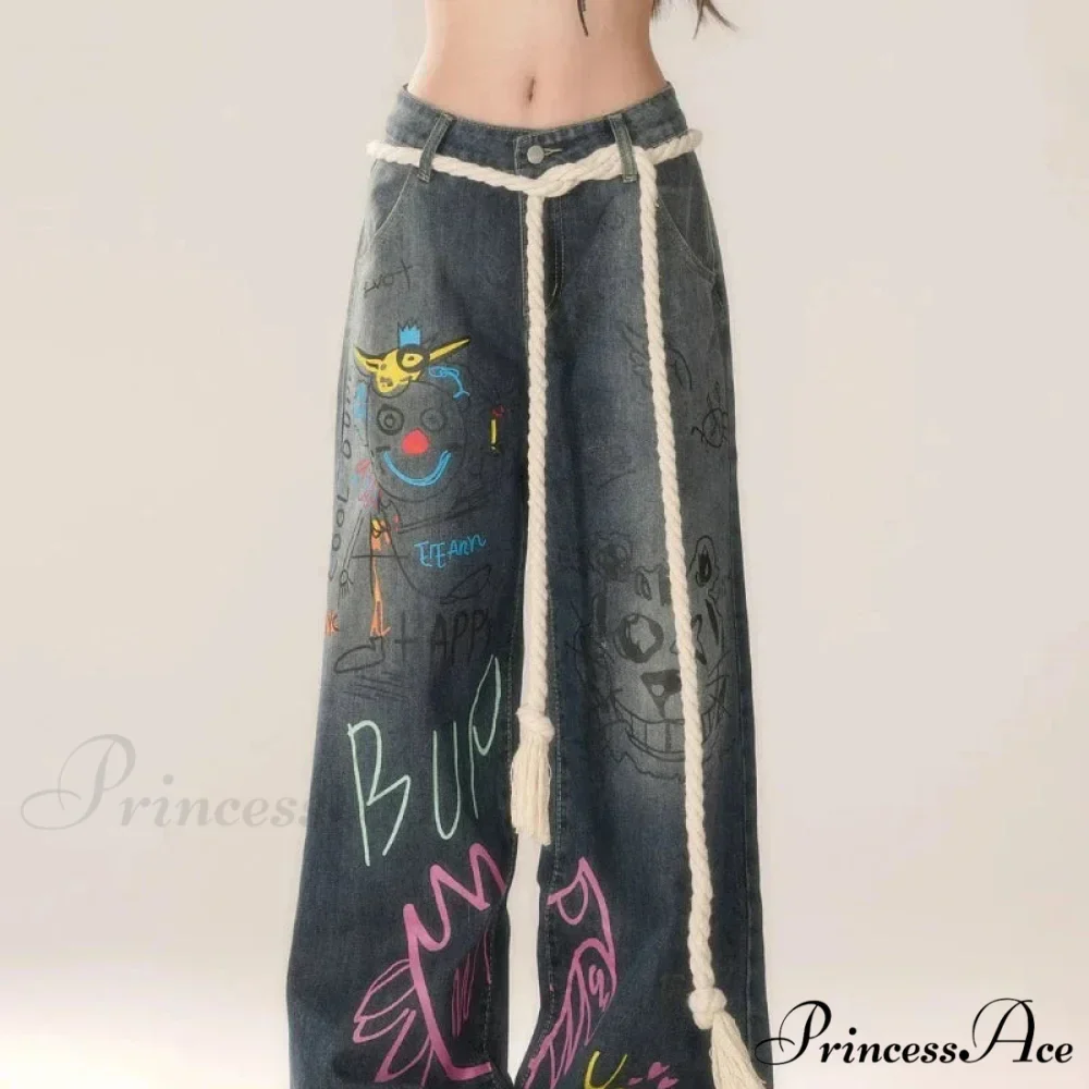 Vintage High Waist Jeans Trousers - Image 6