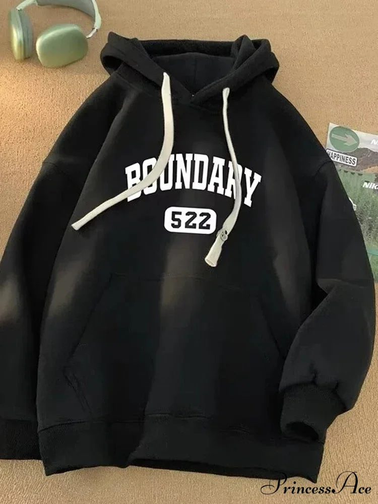 Vintage Informal Main Road Alphabet Hoodie - Image 7