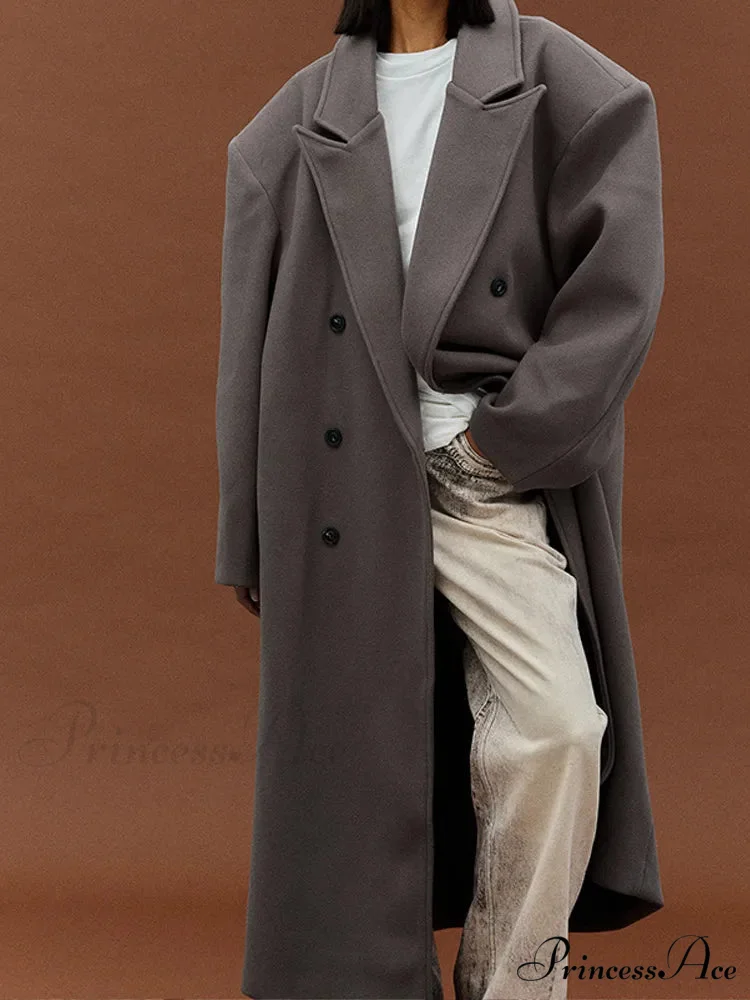 Vintage Informal Woolen Extended Coat - Image 6