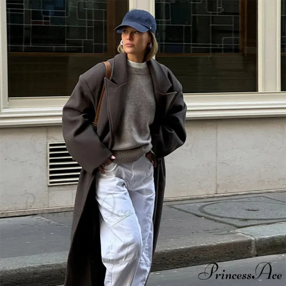 Vintage Informal Woolen Extended Coat - Image 7