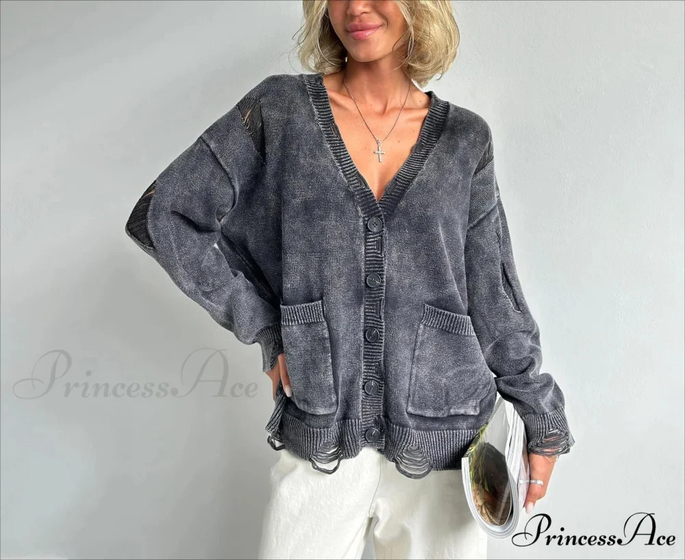 Vintage Large Soft Button Knitted Cardigan