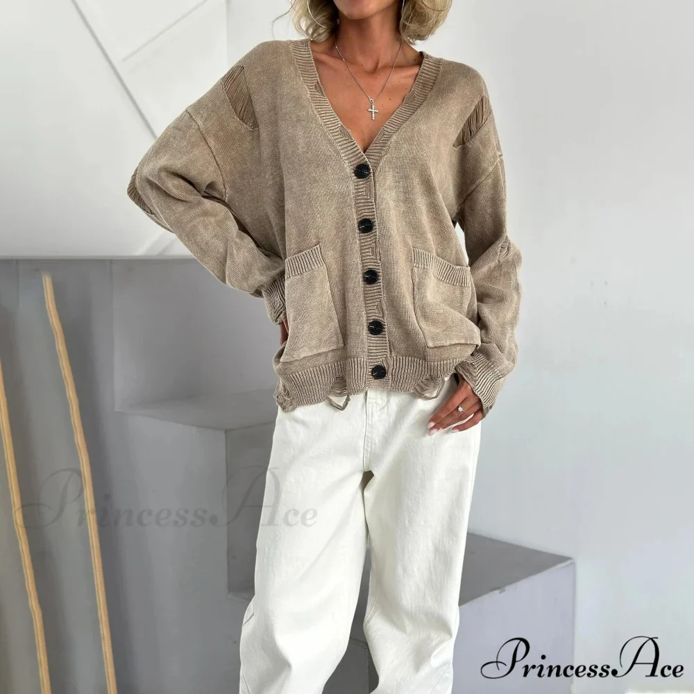 Vintage Large Soft Button Knitted Cardigan - Image 5