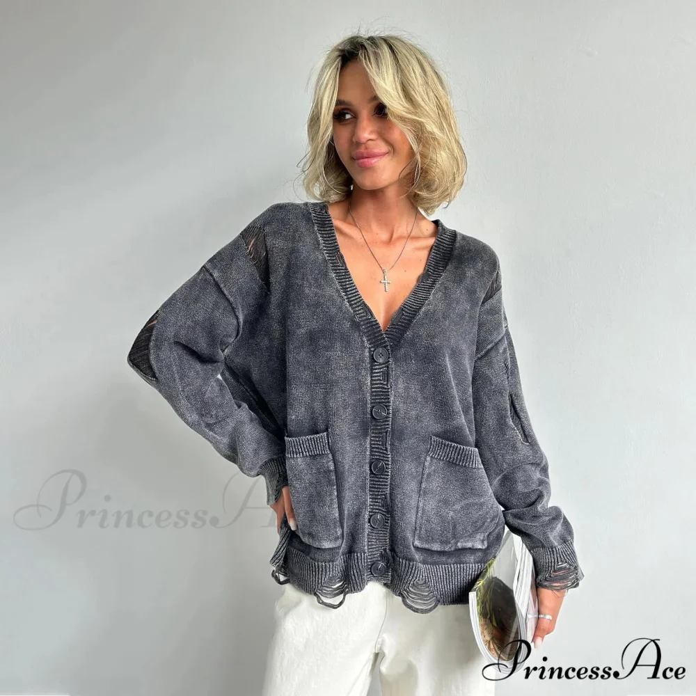 Vintage Large Soft Button Knitted Cardigan - Image 7