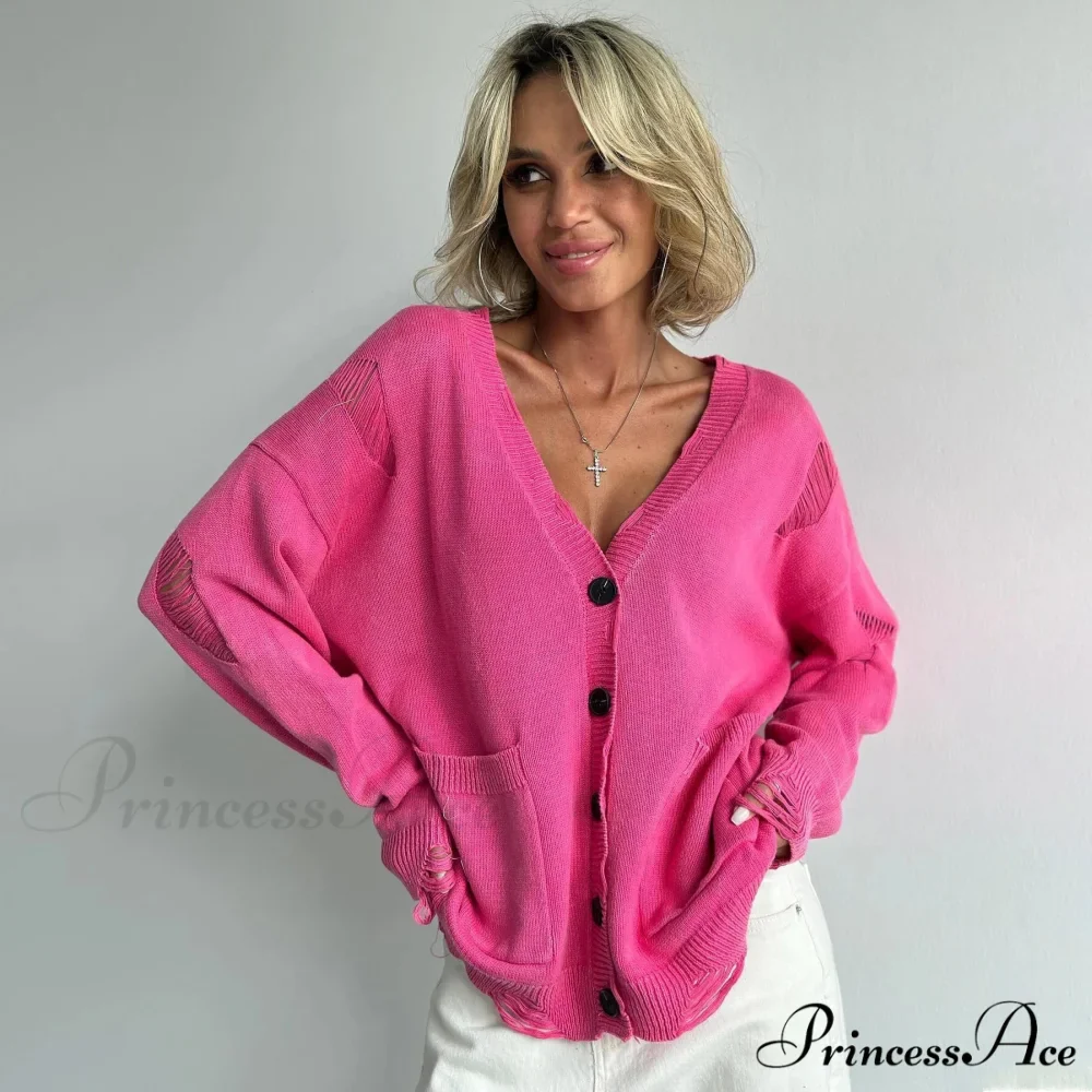 Vintage Large Soft Button Knitted Cardigan - Image 8