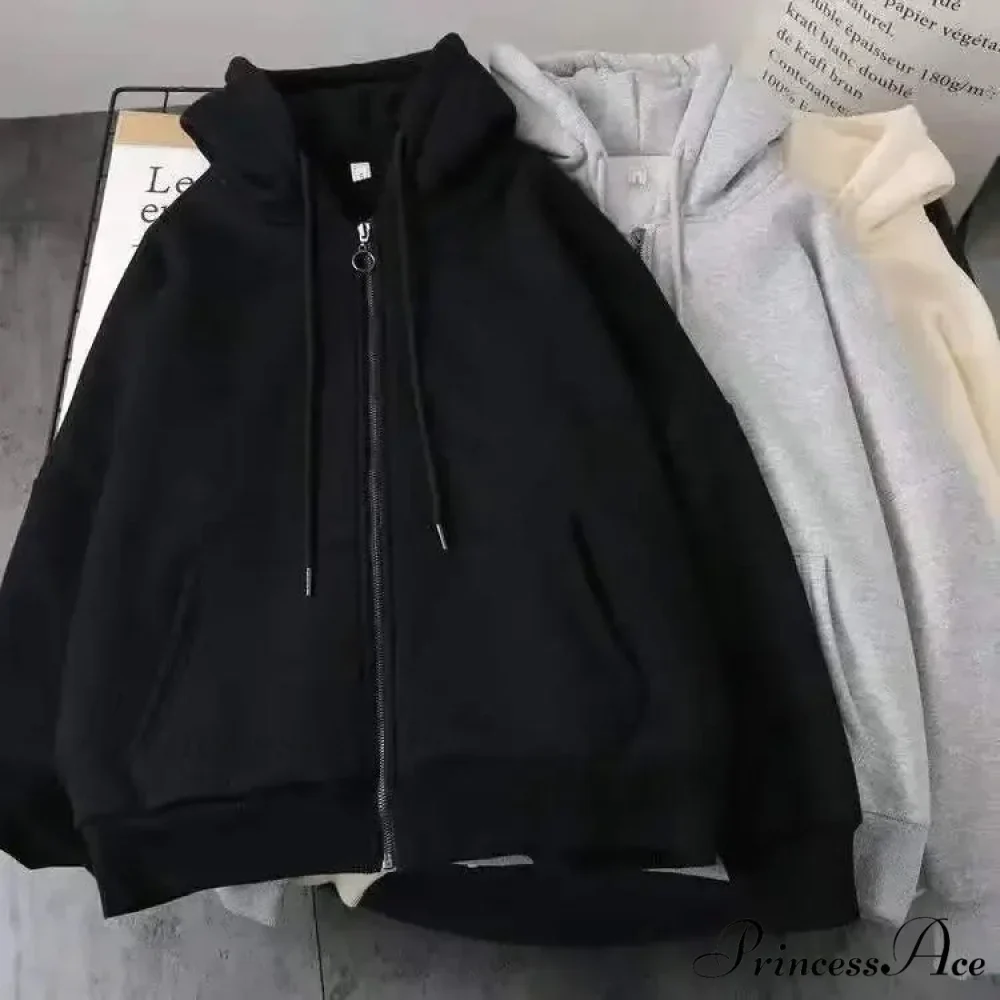 Vintage Patched Letter Zip Hoodie - Image 12