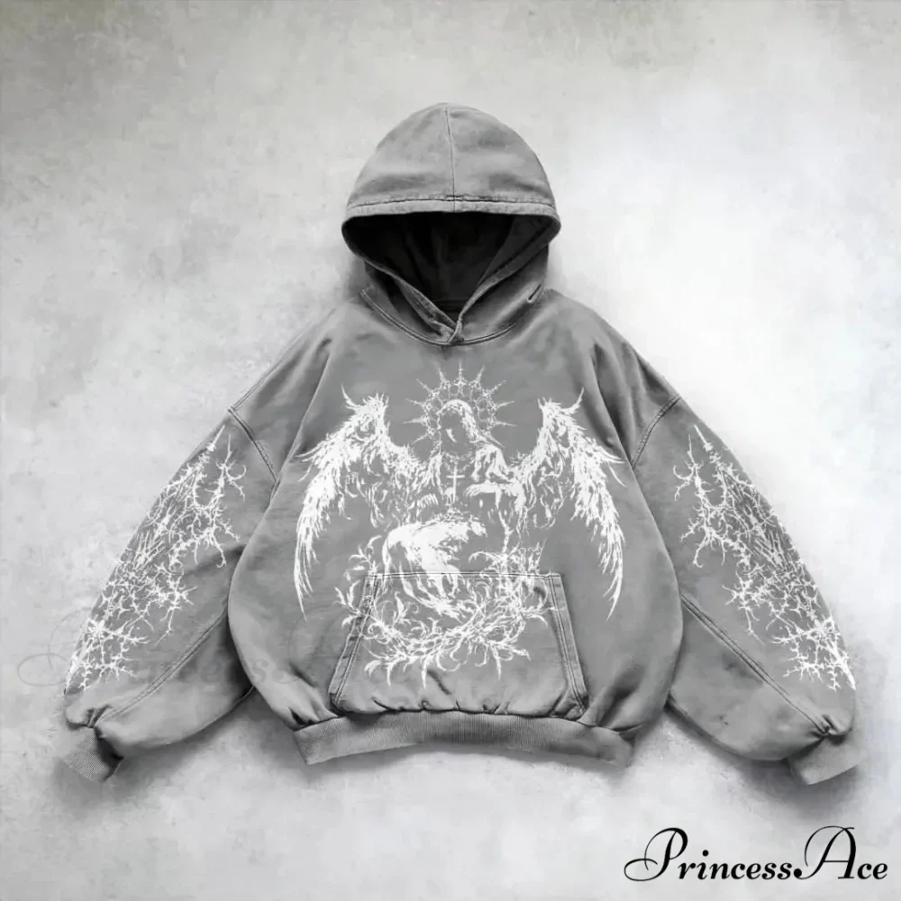 Vintage Rebel Printed Hoodie - Image 10