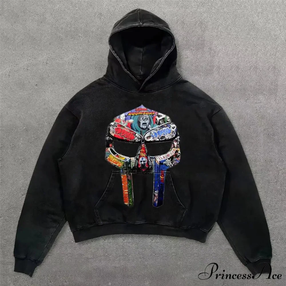 Vintage Rebel Printed Hoodie - Image 4