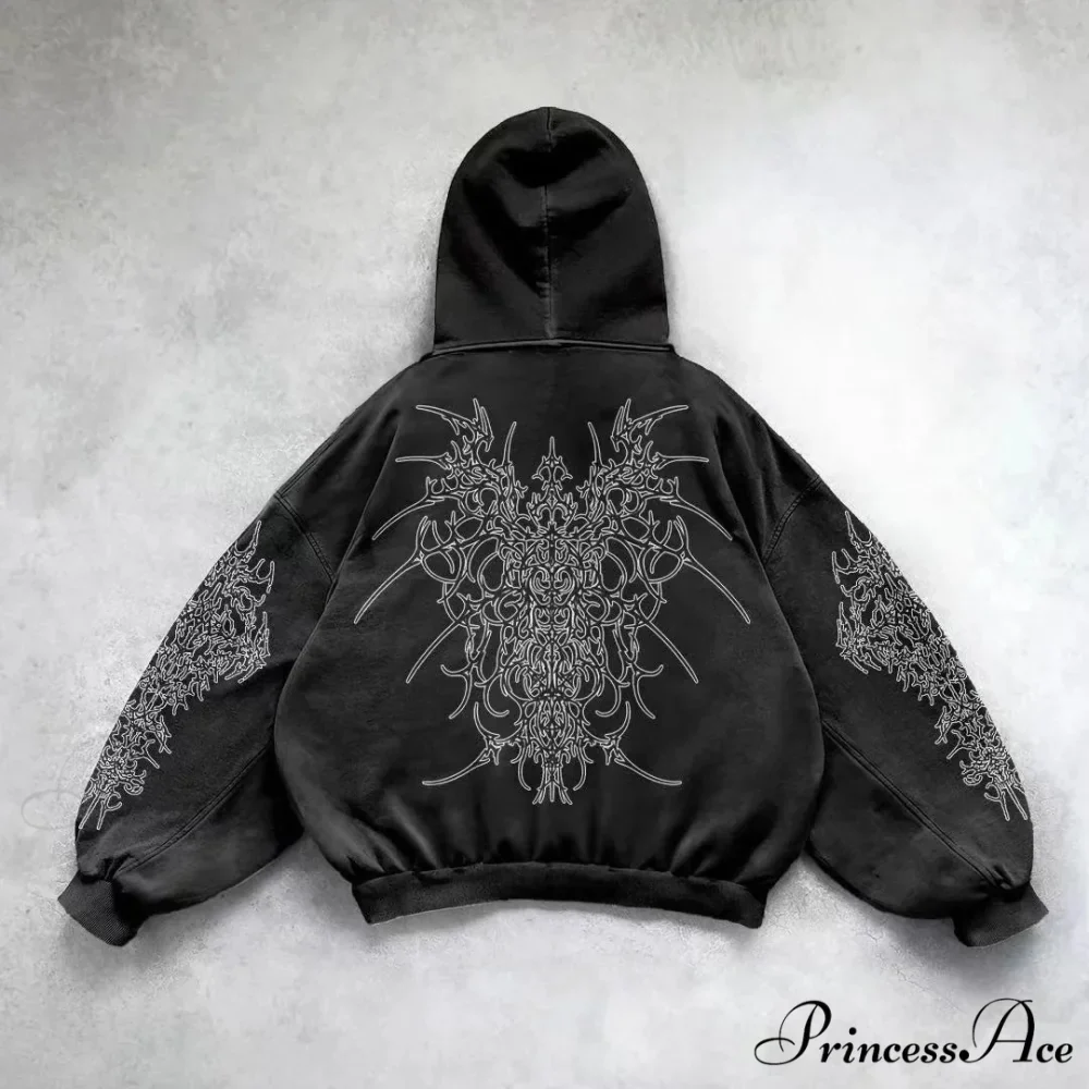 Vintage Rebel Printed Hoodie - Image 5