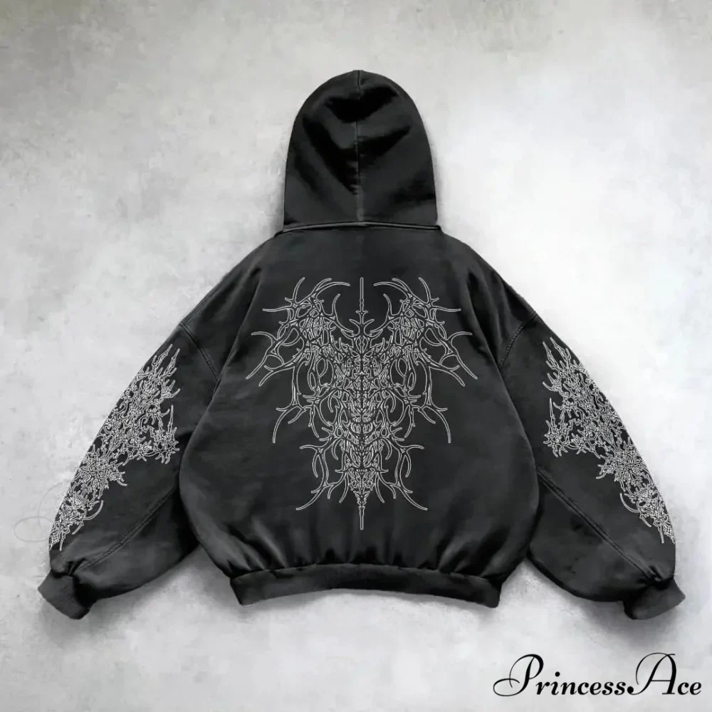 Vintage Rebel Printed Hoodie - Image 7