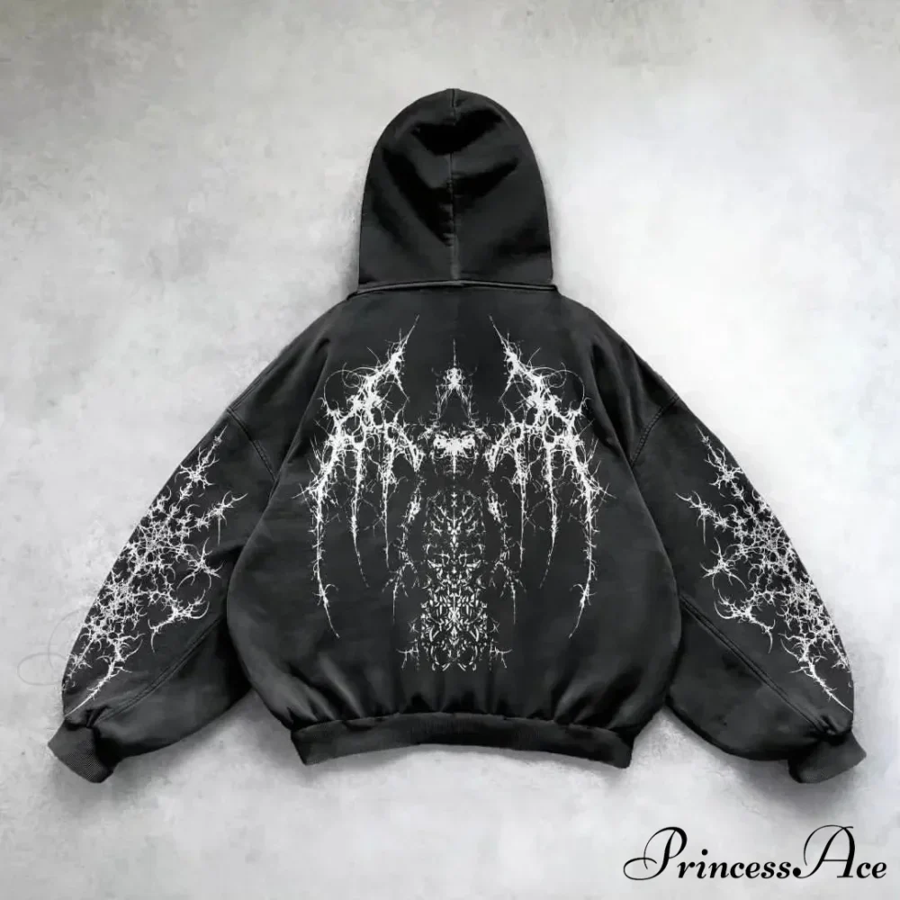 Vintage Rebel Printed Hoodie - Image 8