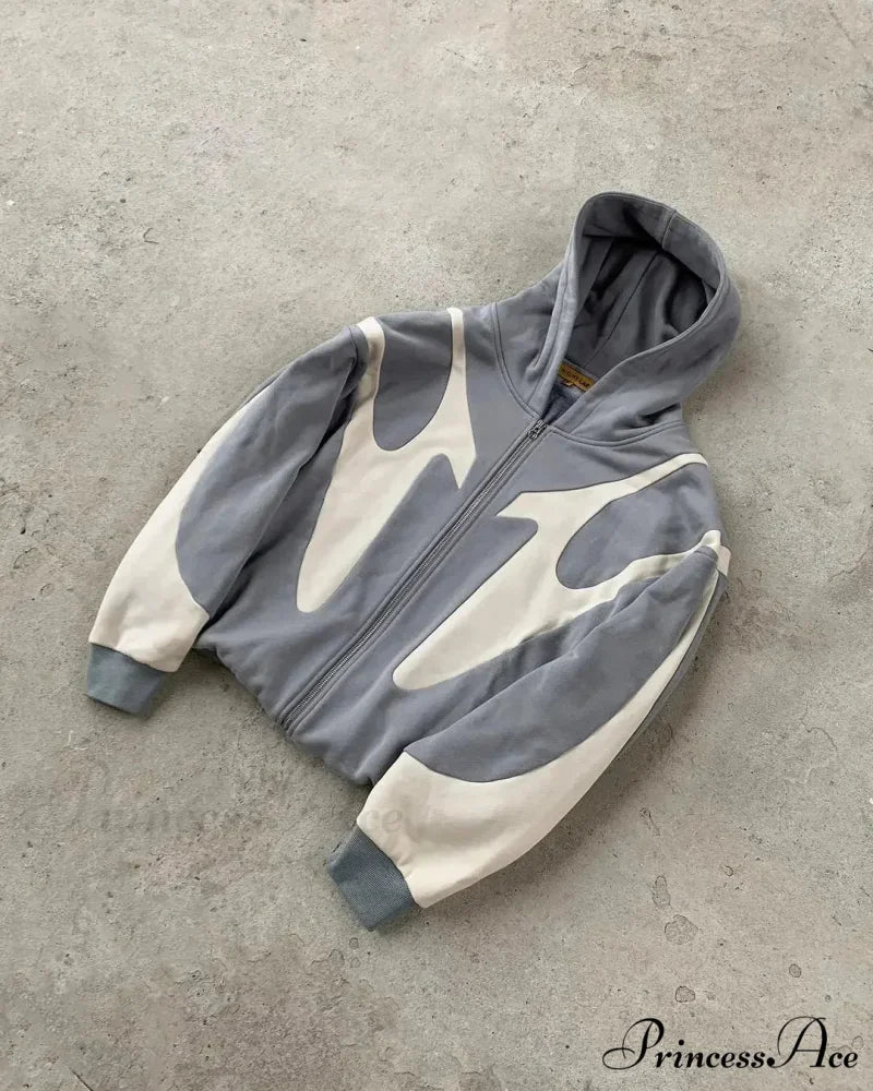 Vintage Stitching Oversized Hoodie - Image 13