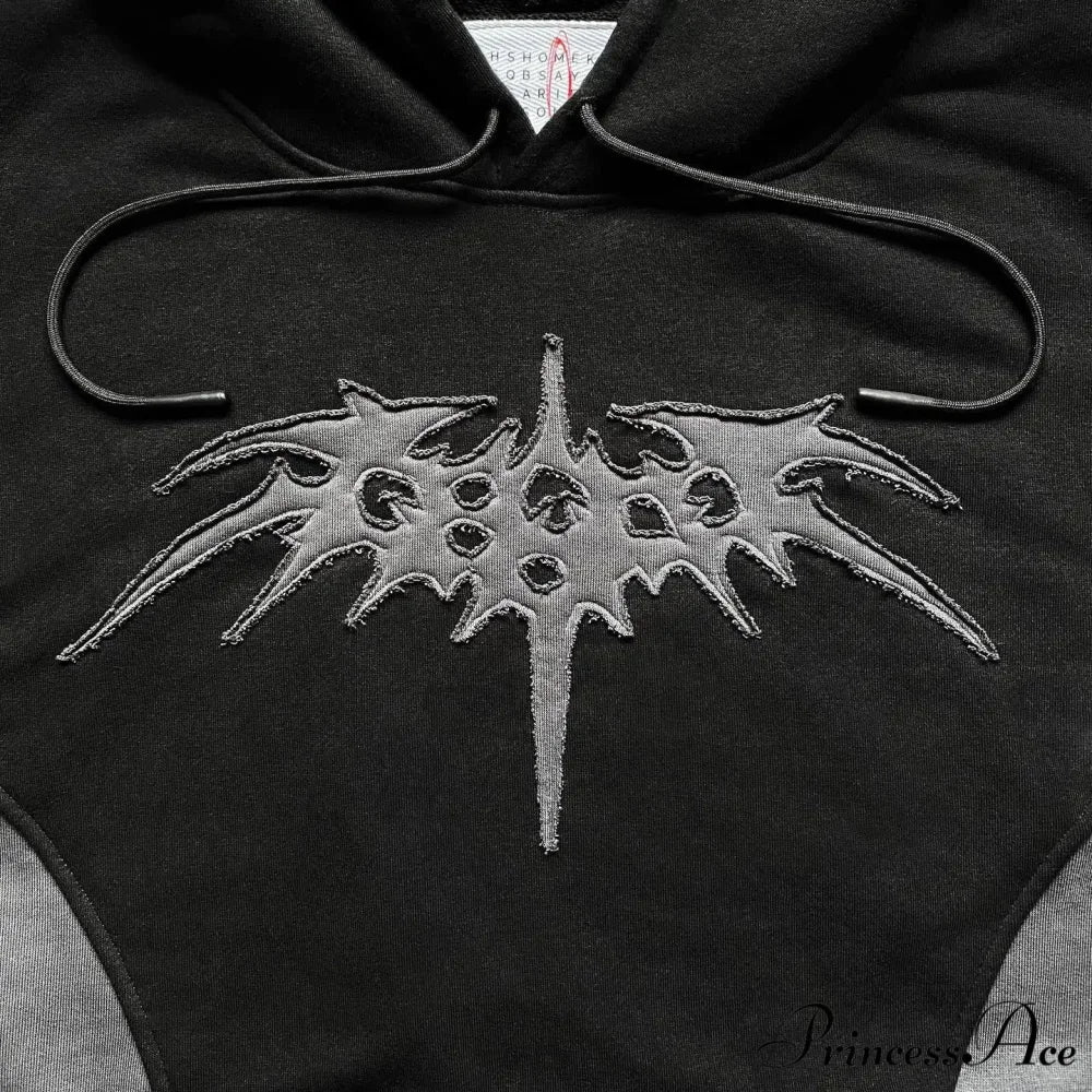 Vintage Stitching Oversized Hoodie - Image 4