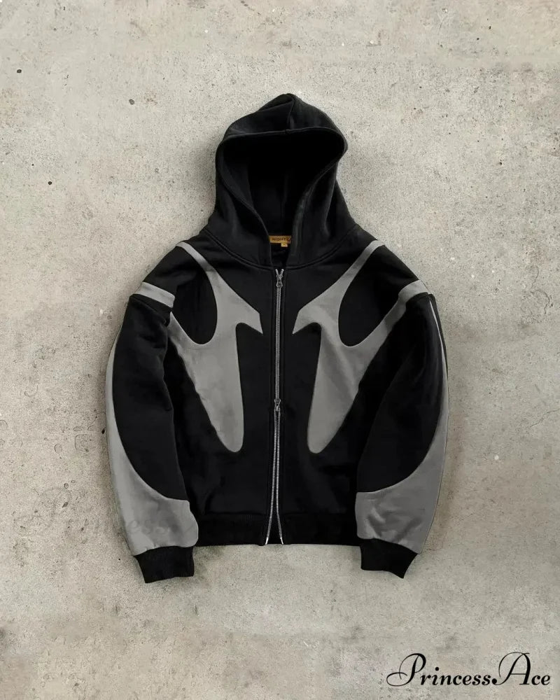 Vintage Stitching Oversized Hoodie - Image 5