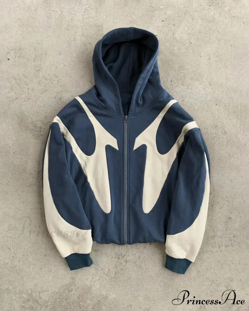 Vintage Stitching Oversized Hoodie - Image 6