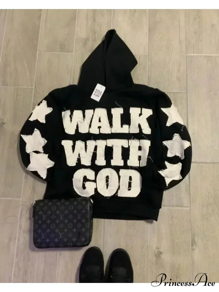 Vintage Stitching Oversized Hoodie - Image 8