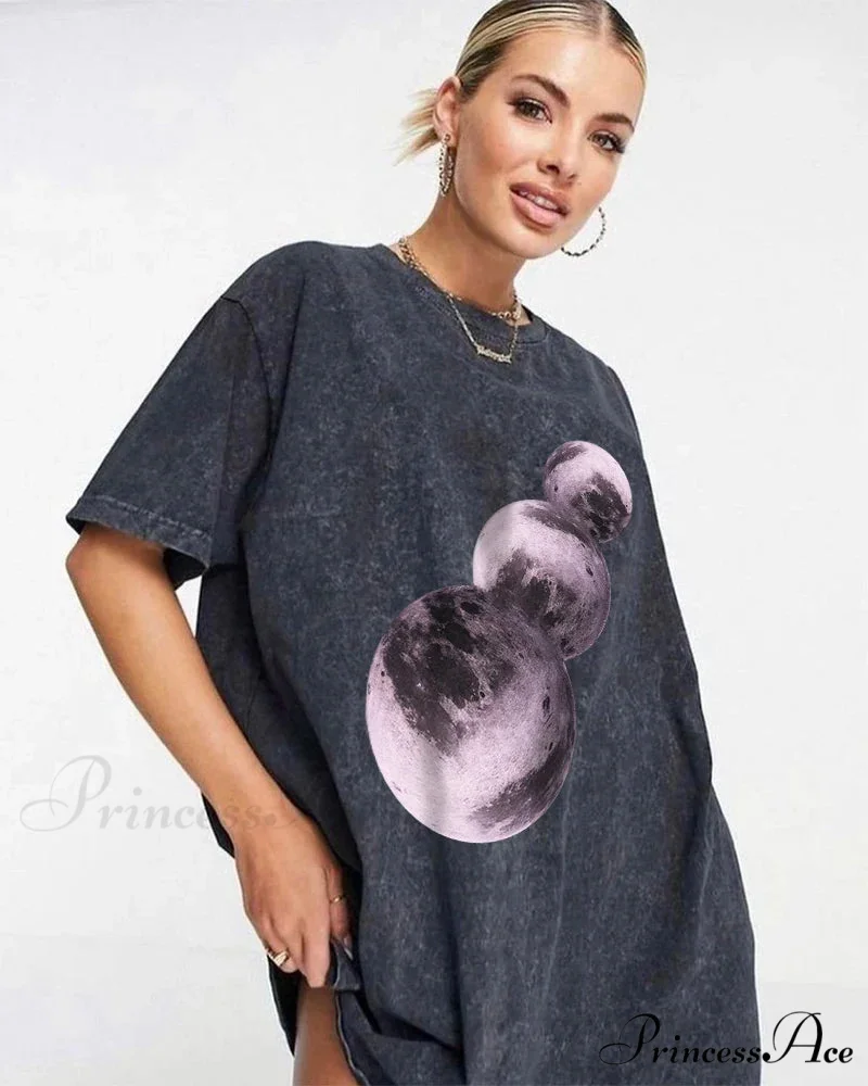 Vintage Washed Pattern High-End Retro T-shirt - Image 7