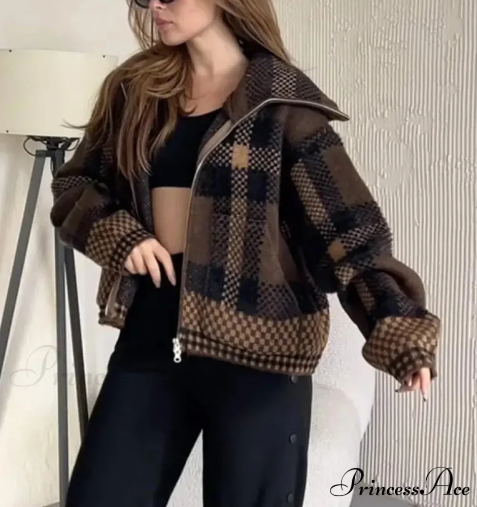 Vintage Zipper Baggy Long Sleeve Knit Cardigan - Image 6