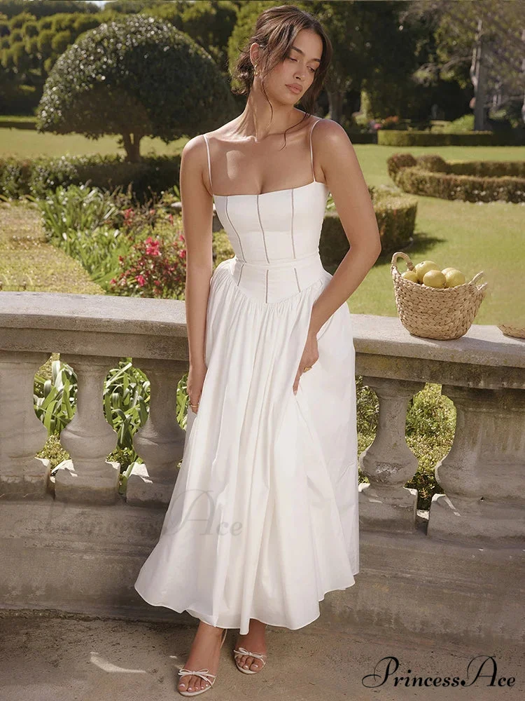 Waist Encircle Sophisticated A-line Holiday Dress - Image 2
