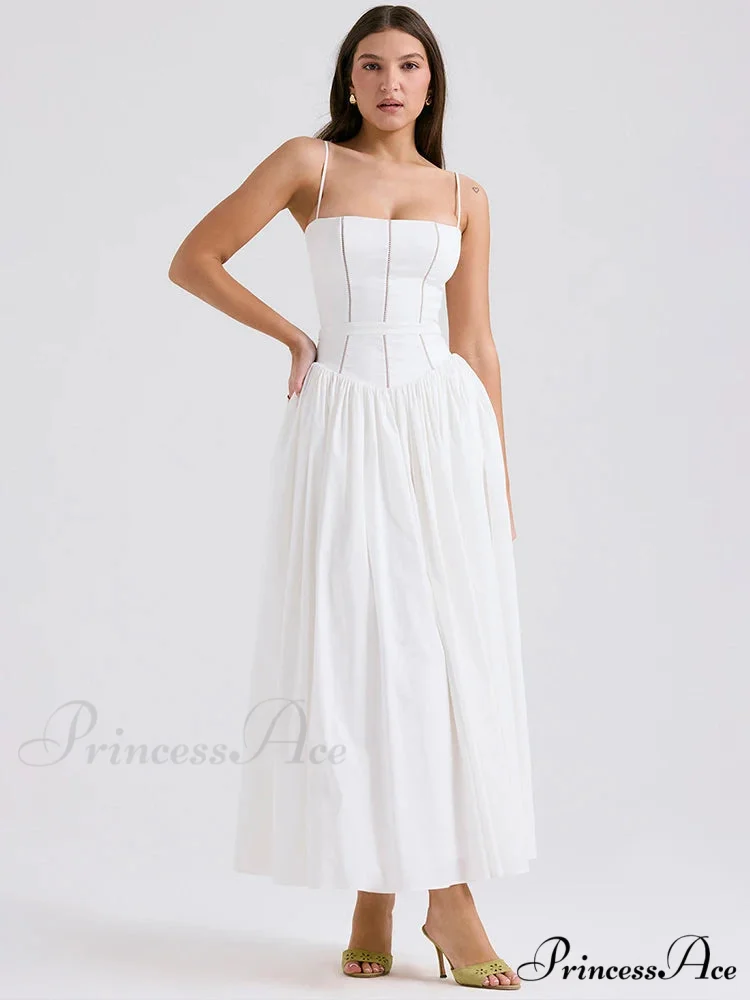 Waist Encircle Sophisticated A-line Holiday Dress - Image 3