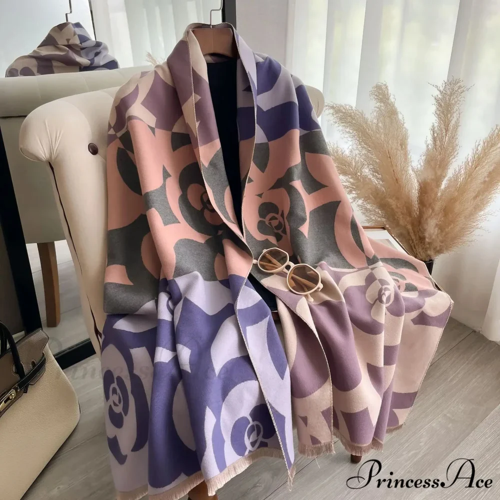 Warm Cashmere Winter Blanket Scarf - Image 2