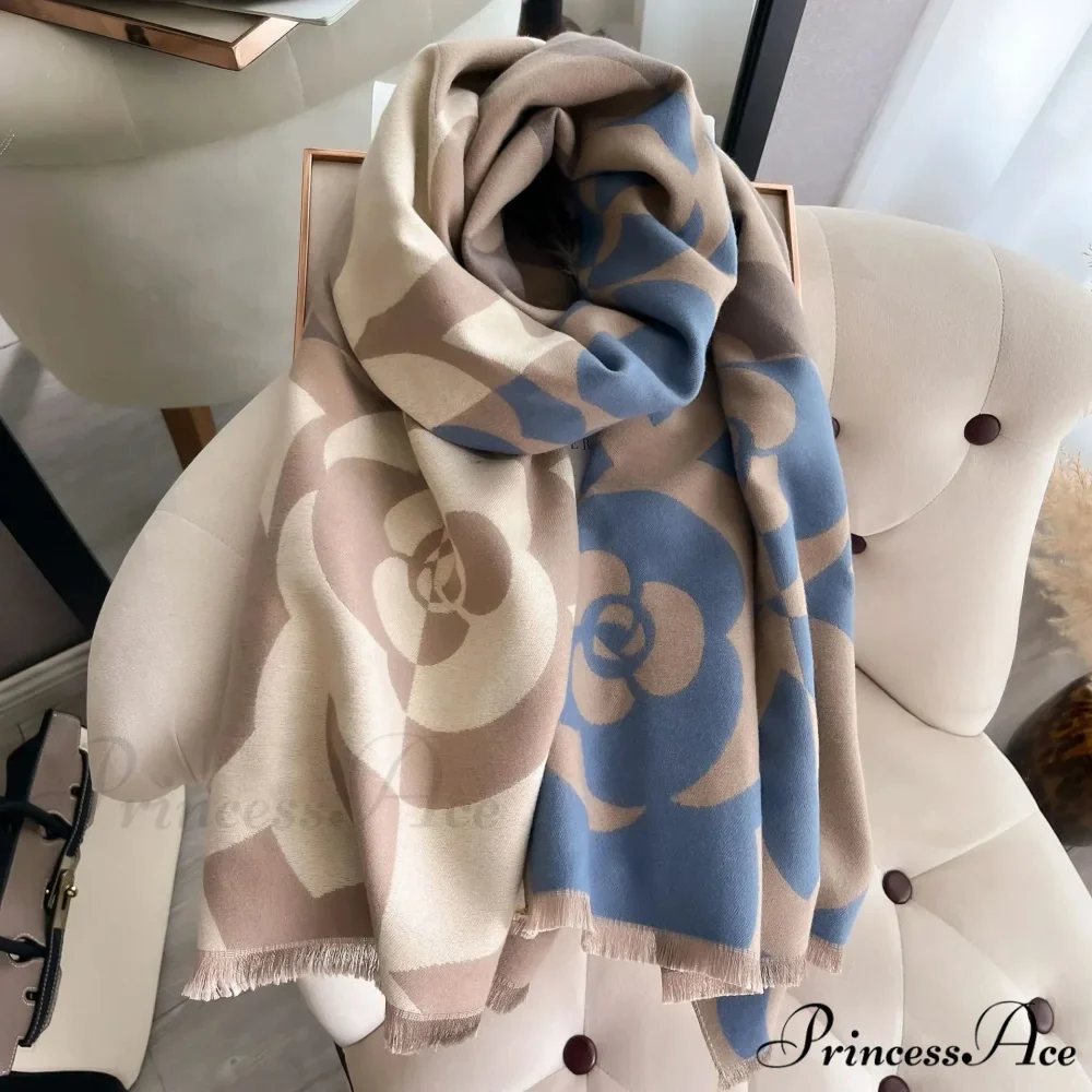 Warm Cashmere Winter Blanket Scarf - Image 5