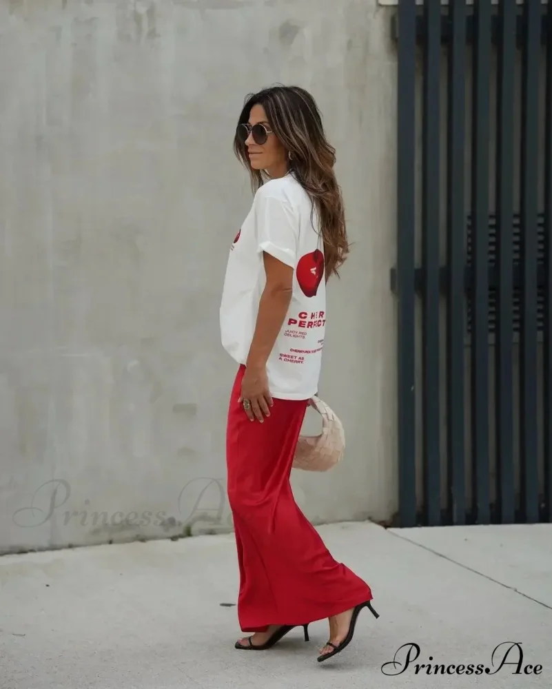 Warm Cherry Visual T-shirt - Image 4
