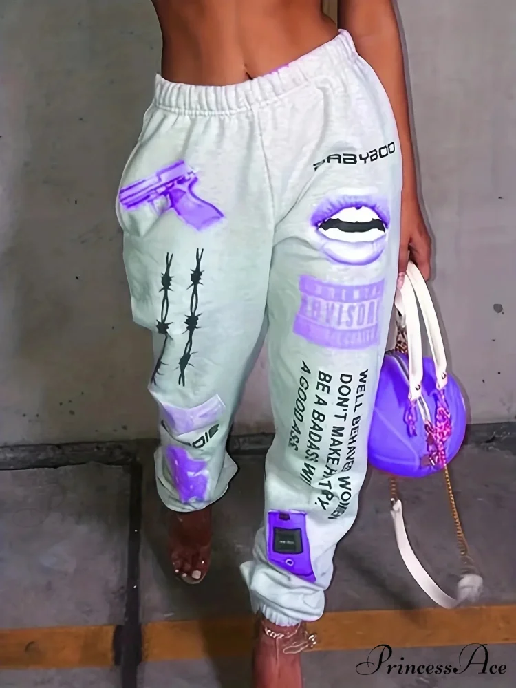 Warm Graphic Tall Waist Jogger Trousers - Image 4